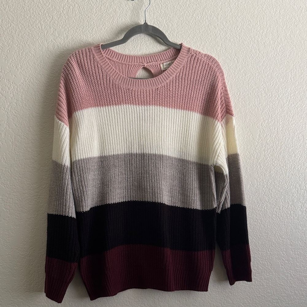Striped Multicolor Women's Sweater Size M